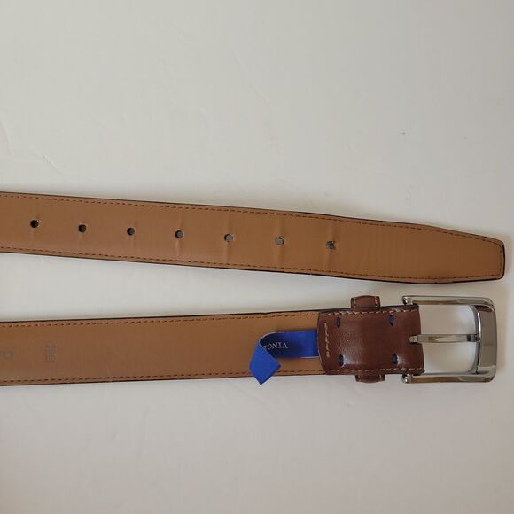 Vince Camuto Leather Brown Classic Size 32 Mens Belt - Picture 6 of 10
